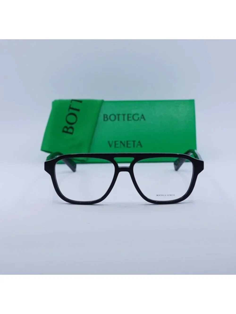 Bottega Veneta BV1294O 001 Eyeglasses Black 56mm Aviator Frame